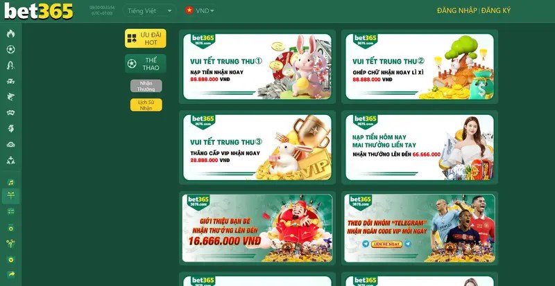 K8vn cung cấp các ưu đãi đặc biệt và các chương trình khuyến mãi khác dành cho thành viên mới - K8vn